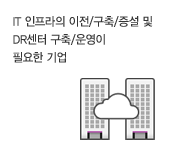 IT인프라의 이전/구축/증설 및 DR센터 구축/운영이 필요한 기업